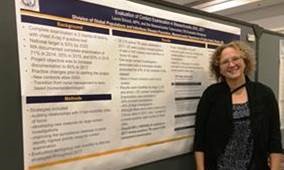 LauraSmock Photo Caption: Laura Smock’s dedicated work to end TB is reflected in her poster, “Evaluation of Contact Examination in Massachusetts.”