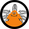 Illustration of a smiling tick