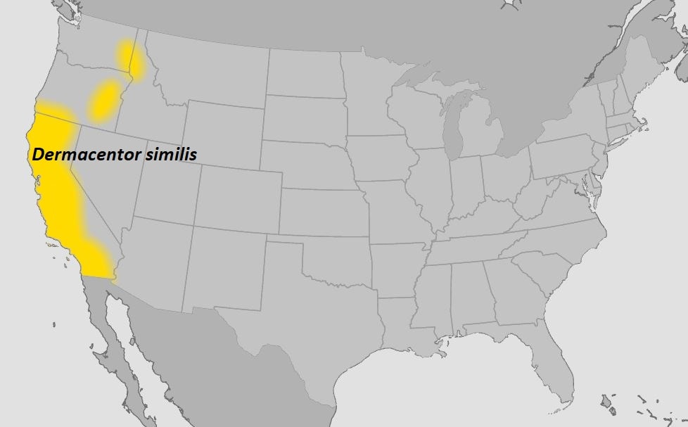 D. similis map Approximate distribution of D. similis in the United States.