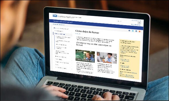 portátil con las palabras Cómo dejar de fumar