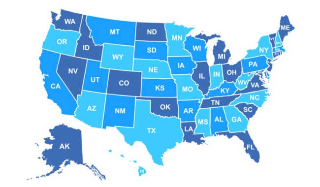 Cigarette Smoking in the U.S. - map of the U.S.