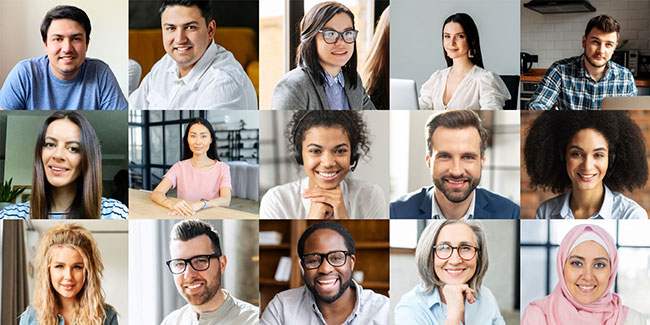 Photographs of multiple people