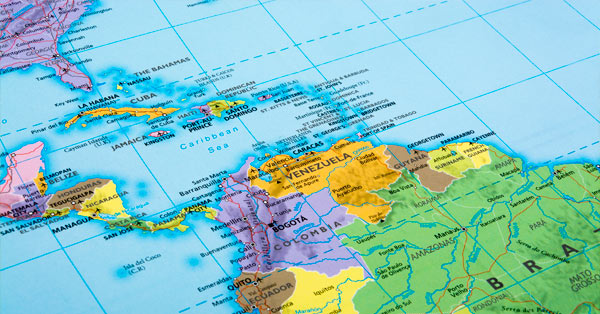 Overhead view of a rural area