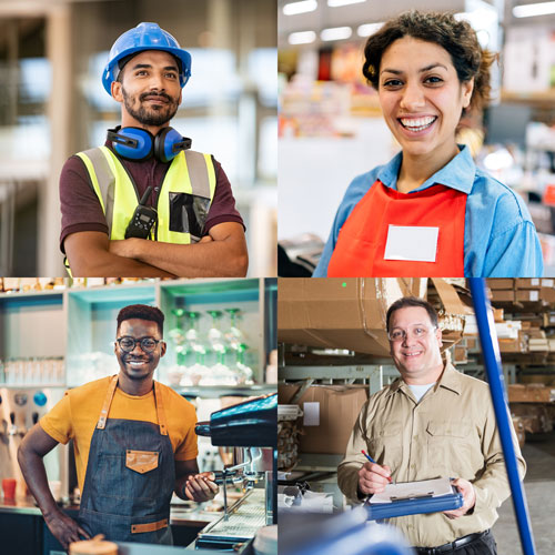 Collage of Persons with low socioeconomic status