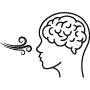 Image illustrating the effects of second hand smoke on the human brain.
