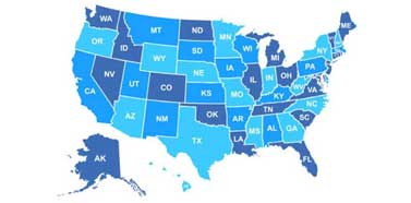 map of United States