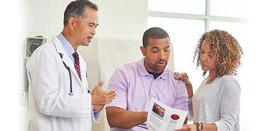 Doctor counseling patients