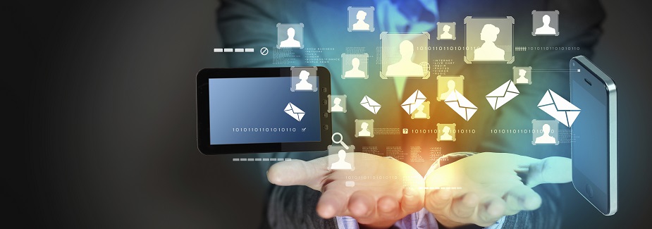 Man presenting a variety of digital devices