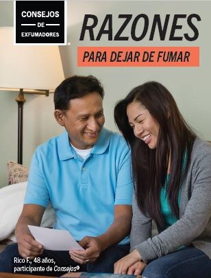 Folleto que introduce a los participantes de la campaña Consejos quienes resaltan muchos de los beneficios de dejar de fumar.