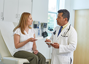 Healthcare professional and patient Healthcare professional and patient