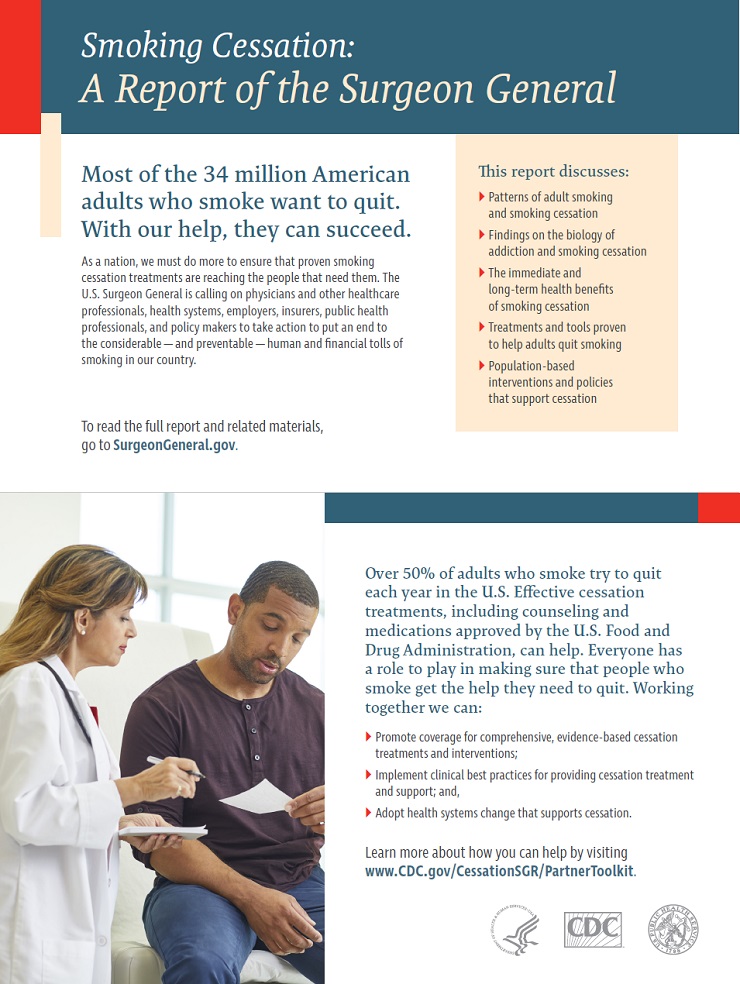 Promotional Postcard Postcard with smoking cessation talking points and image of doctor discussing instructions with patient