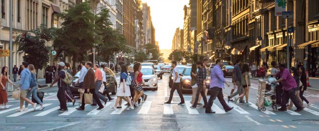 People Crossing Street in New York City People Crossing Street in New York City