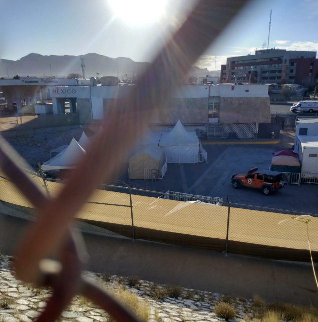 View from the Lerdo-Stanton International Bridge View from the Lerdo-Stanton International Bridge at the Juarez-El Paso Port of Entry