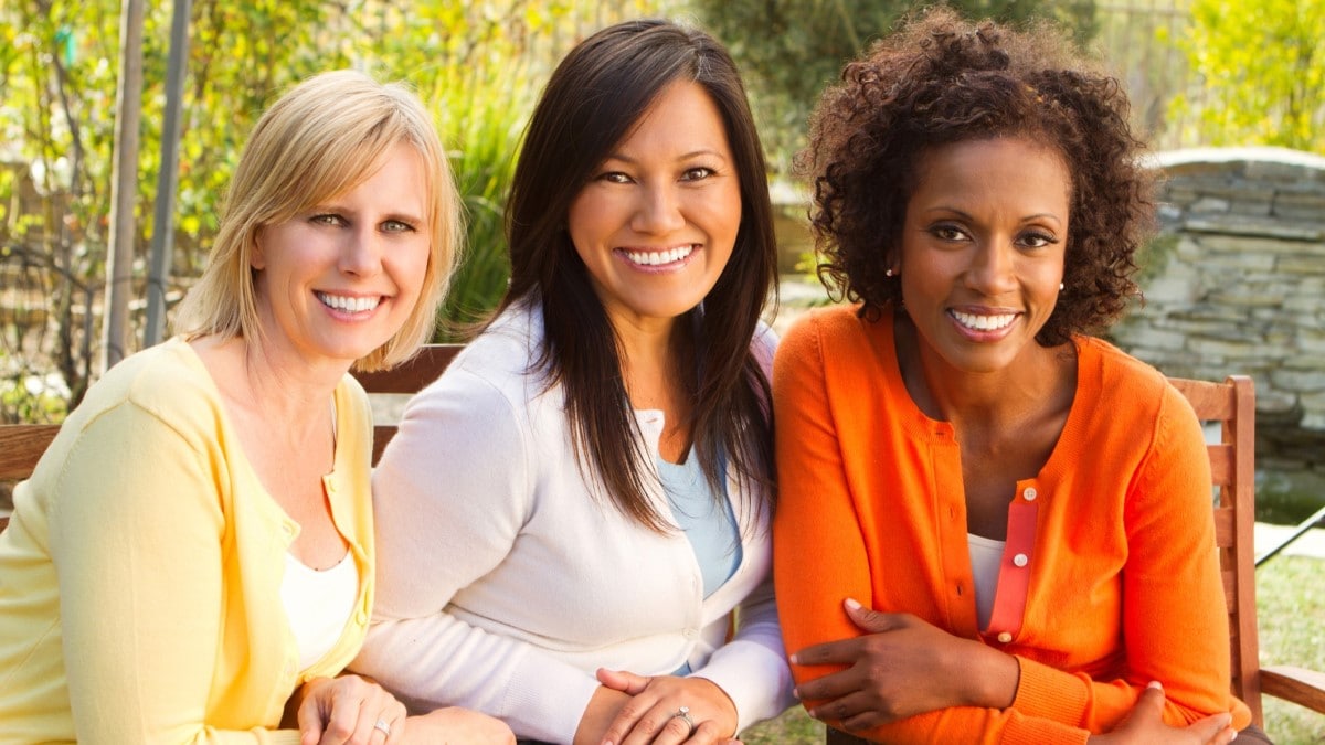 Photo of three young women