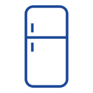 Illustration of a refrigerator Illustration of a refrigerator.