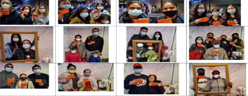 asia-3 Group of people getting vaccinated.