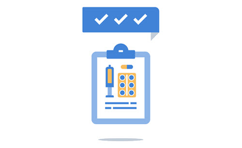 illustration of a price list for vaccinations