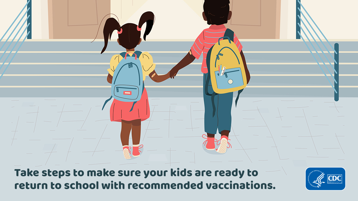 ReturnToSchool-first-steps-twitter Little girl and boy holding hands as they walk up the school stairs.