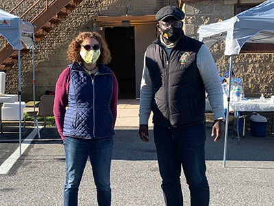 Rev. Dr. King standing next to Lois Privor-Dumm