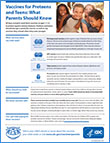 Vaccines for Preteens and Teens: What Parents Should Know.