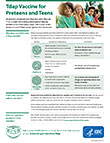 Tdap Vaccine for Preteens and Teens