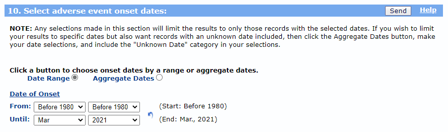 Step 10 - Adverse Event Onset Dates
