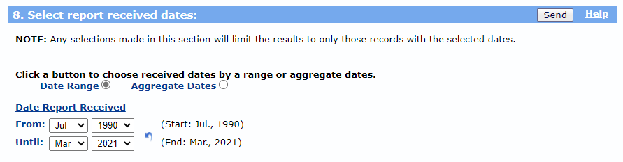 Step 8 - Report Received Dates
