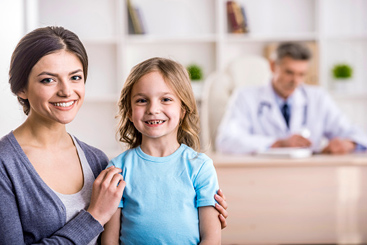 ensuringsafety-history1 girl and mom at doctors office