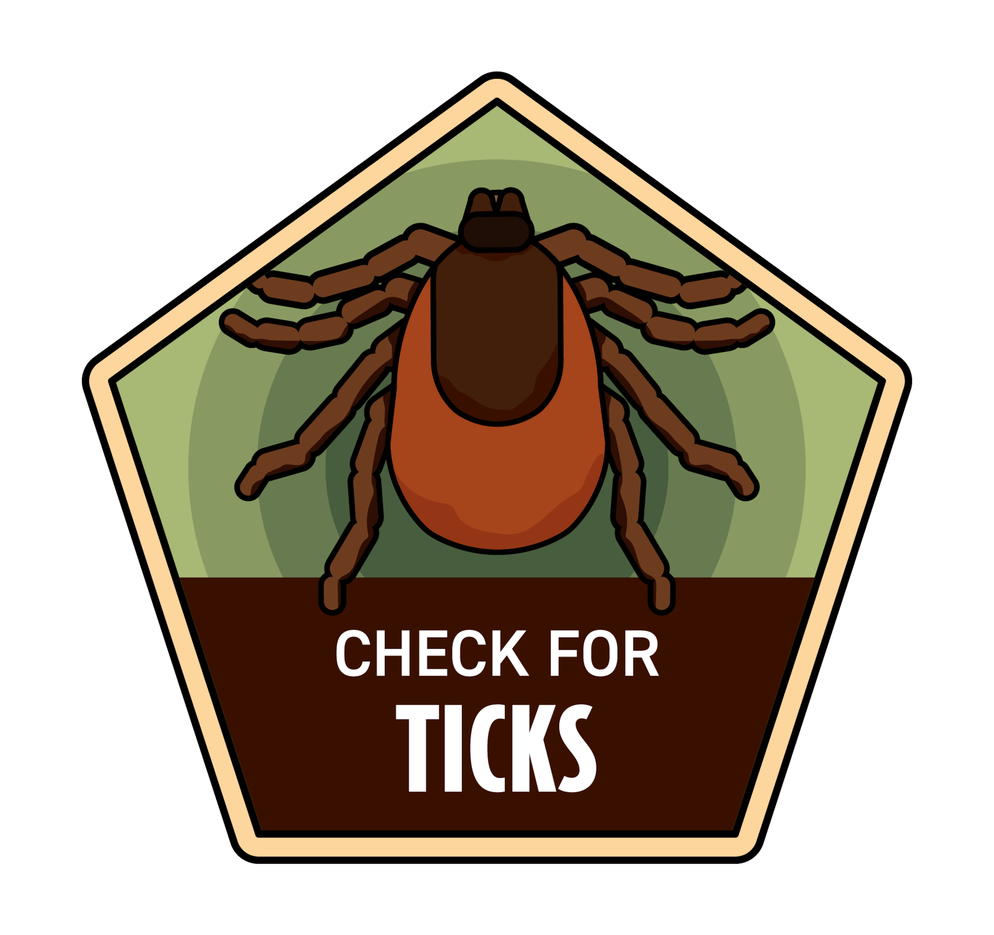 Fight the Bite personal protective behavior badge promoting tick checks.
