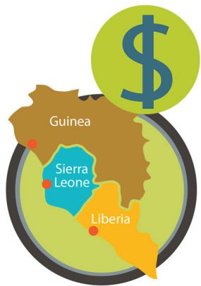 cost of ebola in Guinea, Sierra Leone, and Liberia