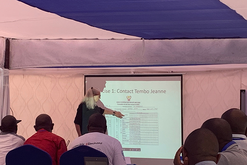 The STEER program trained healthcare workers to train others who will identify and trace contacts of people infected with the Ebola virus. Responder at STEER program
