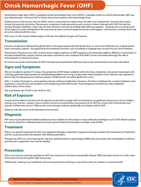 Factsheet: Omsk Hemorrhagic Fever (OHF)