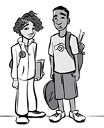 gabi-brendon150x186 characters from comic book series Gabi and Brendon