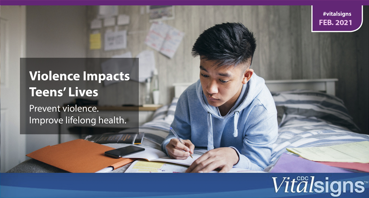 teen-exams_1175x632 44% of teens experienced at least one type of violence. 1 in 7 experienced 2 or more. At least 16 health conditions & risky behaviors are related to experiencing violence.