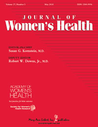 jwh_2018_27_issue-5_cover1_sm thumbnail image of journal of women's health