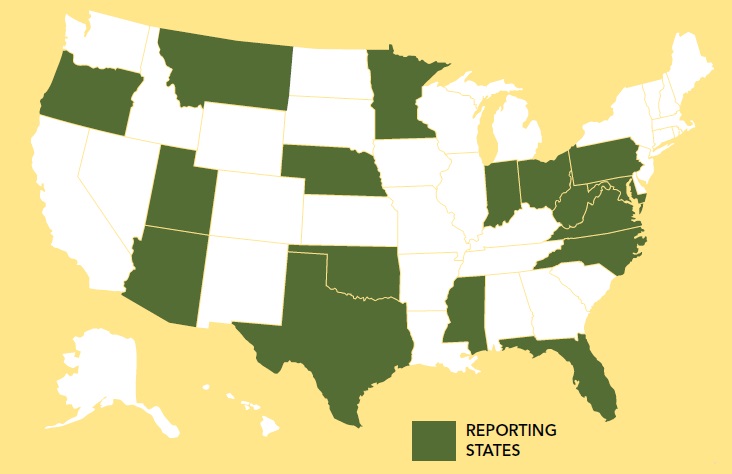 small-employer-map 111 worksites from 101 small employers in 17 states submitted ScoreCards