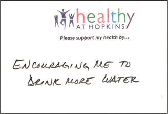 Healthy at Hopkins: Encouraging Me to Drink more Water