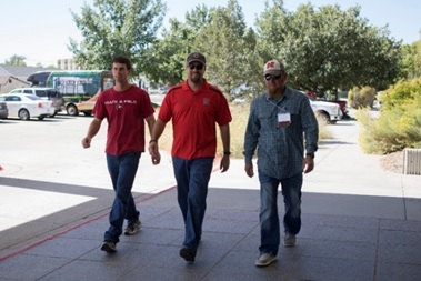 Employees walking at lunch