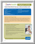 Farmer’s Rural Electric Cooperative – Photo of physician holding apple while speaking to patient