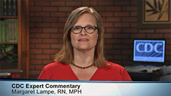 Screenshot of video featuring Margaret Lampe