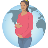 pregnant-lady-globe.png a pregnant lady standing in front of a plane
